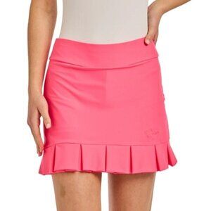 NEW Tzu Tzu Samba Skort Women's SMALL Golf Skirt Punch Pink Pleated
